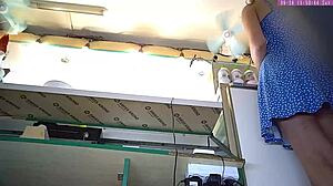 Sexy Blonde Upskirt At Work Part 17