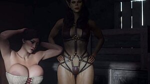 Animated Futanari Sex with Orc-Girl Dominating Hard