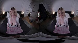 Big Big Boss Dominates in Dark Room VR: Blonde Shaved Pussy and Ass Action