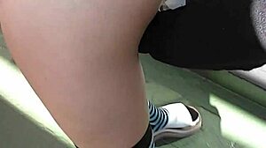 I-I saw that outdoor milf pissing with her big tits and ass