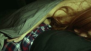 Stepmom sucks stepson then he fucks her ass and cums?