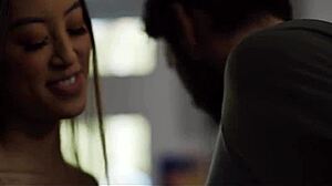 Sensual Sex Scene With Alexia Anders And Tommy Pistol Featuring Saliva, Bent Over Handjob, Masturbation, Shaved Pussy, Rimjob, And Tits