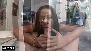 Lisa Ann takes a huge load before Thanksgiving family dinner.