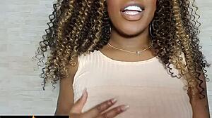 Guided virtual masturbation session where teen 18+ ebony squirts in pov