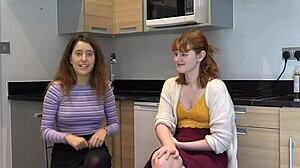 do these sweet german students lick each other during their erotic reunion?