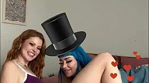 Beautiful bisexual women engage in forbidden ffm sex, getting banned