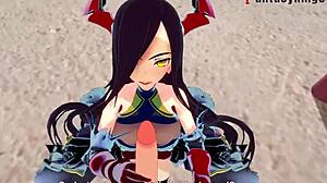 Friedrich der Große performs oral and sex in Azur Lane fantasy