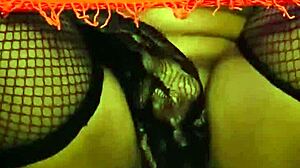 Ebony Anime Girl Uses Dildo for Solo Masturbation Scene