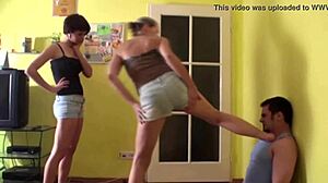 Slaves Endure Humiliating Foot Domination And Torture