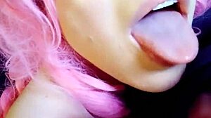 Amateur swallows big cock and monster dick in blowjob session