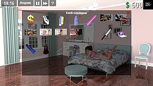 Beautiful anime game with big nipples and cum inside the pussy