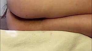 Teen’s super hairy pussy pulses in close-up orgasm while watching porn.