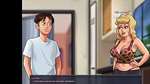 Super busty stepmom gets fucked hard by horny dude with huge cock in Summertime Saga 3D Hentai!