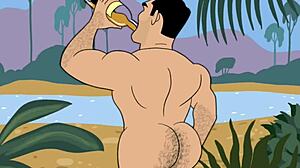Brazilian gay military men in animated porn adventures