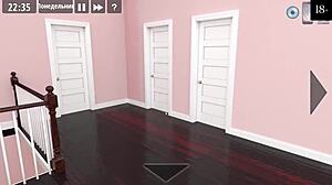 Beautiful anime game with big nipples and cum inside the pussy