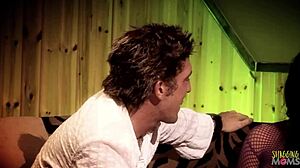 Horny Brunette Milf Bangs Two Poker Players Hard