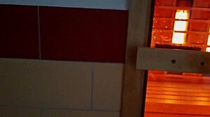 Risky public flashing and masturbation at spa center 😏