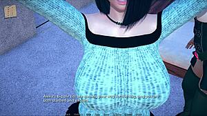 Curvy Fat Girl With Big Tits Teases In 3D Hentai Outfit.