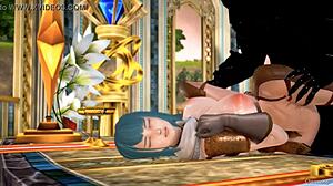 3d hentai demon king fucks young warrior