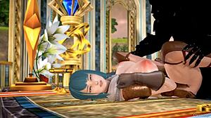 3d hentai demon king fucks young warrior