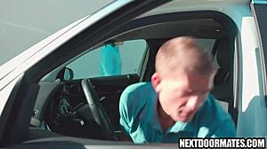 Uber Driver Fucks Gay Customer With Deepthroat And Anal