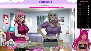 Vtuber Lewdneko's Futanari Creampie In Dick Dine And Dash