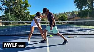 Stepmother and Stepson Clash in Tennis Tournament - Wild POV Action on Gotmylf