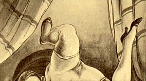 Vintage Erotic Drawings Showcase Retro Interracial Anime in Unique Style