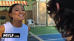 Stepmother and Stepson Clash in Tennis Tournament - Wild POV Action on Gotmylf