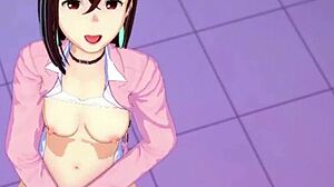 just chatting about ayase momo, skinny teen in uniform, hitting orgasm with squirting