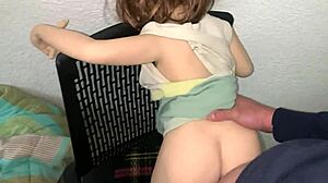 Fucking the perfect ass of a thin 18 year old young 18+ girl with perfect buttocks anal for the first time - pov anal 😈