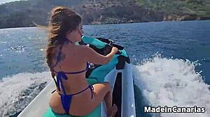 Latina slut offers jet ski ride for anal fuck and massive squirting!
