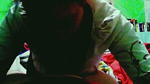 Blonde Whore In Couple Gives Intense Blowjob To Monster Cock