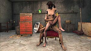 This 3d cartoon brunette gets fucked in fo4 the throne game 😉