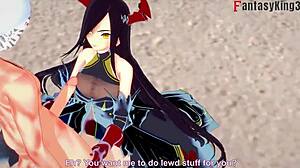 Friedrich der Große performs oral and sex in Azur Lane fantasy