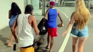 Street party turns wild with fucking in the moving car! 😏