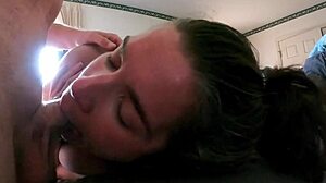 Rough Morning BJ and Facefuck for 43YO Wife!