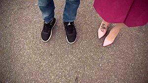 Huge Tits Blonde Banged by Two Men and Swallows Their Loads