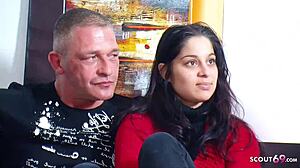 hey mommy, watch this skinny 18-year-old stepdaughter lose her virginity in a wild german threesome