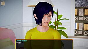 Blonde with big tits in my new family 429