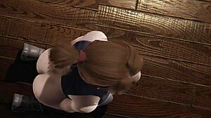 Jessie, the expert cocksucker, moans loud in wild 3D face fucking.