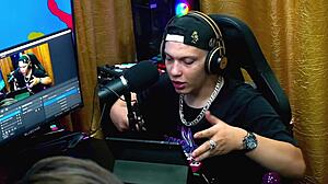 Sex in podcast! She pulled his cock out and jerked with toy. Havena Cep full on Red Sheer.