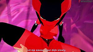 meru the succubus says 'fuck me hard' in this fantasy hentai