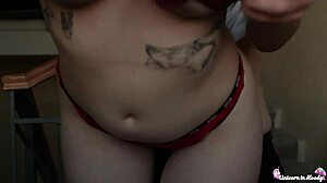 check out this lustful couple fucking outdoors, cum on panties