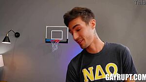 Masyn Thorne, a Petite Twink, Meets Jacob Acosta at the Glory Hole for Hardcore Action