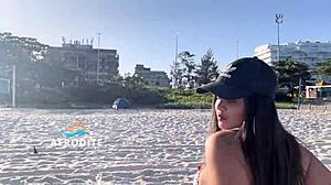 I masturbated on the beach and the naughty vendor saw it all 😏