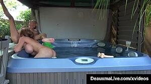 Watch cougars deauxma in bath sex with licking and pussy play!