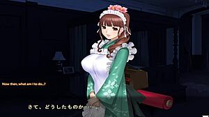 Maid-san plays boin game with hozuki in scene 4 english