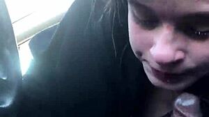 Lesbian Bestfriend Gives Road Head