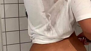 Busty Chubby Teen Sucks Monster Cock In Wet Backstage Shower, Gets Huge Facial